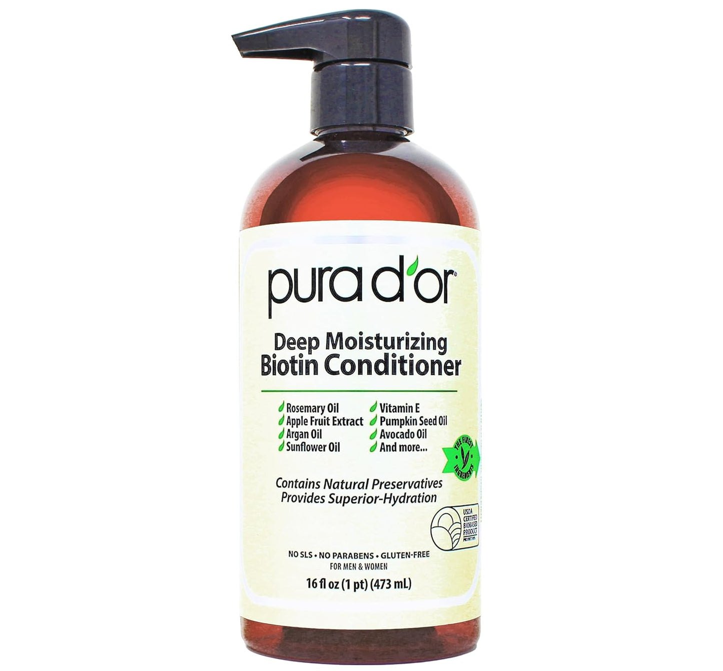 PURA D'OR Acondicionador Profundo Hidratante con Biotina Engros...