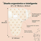 Paquete de 3 sacos de dormir orgánicos para bebé - Mantas envolvent...