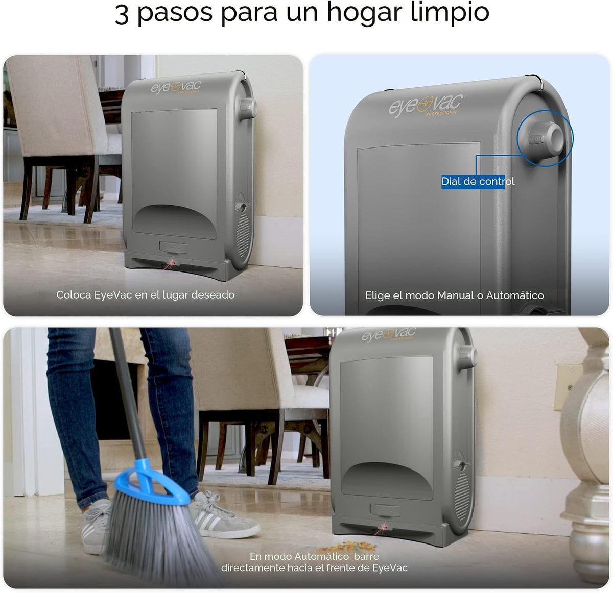 EyeVac Pro Aspiradora automática sin contacto, ultra rápido y poten...