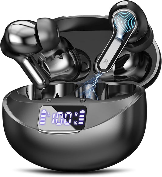 Fhumsh Auriculares inalámbricos, Bluetooth 5.4, estéreo de alta fid...