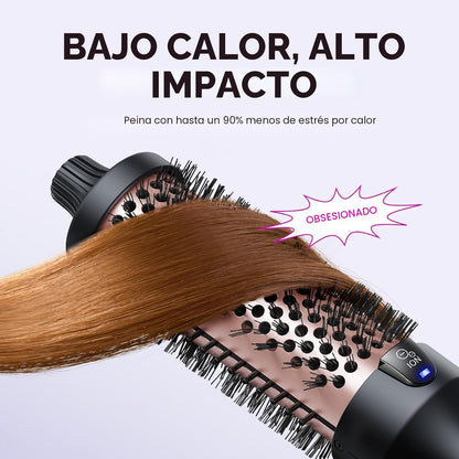 Wavytalk Cepillo Térmico, Blowout Boost Cepillo Redondo Calentado d...