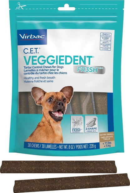Virbac C.E.T. VEGGIEDENT FR3SH Masticables para control de sarro pa...