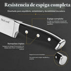 McCook® Juegos de cuchillos, juego de cuchillos de cocina alemán de...