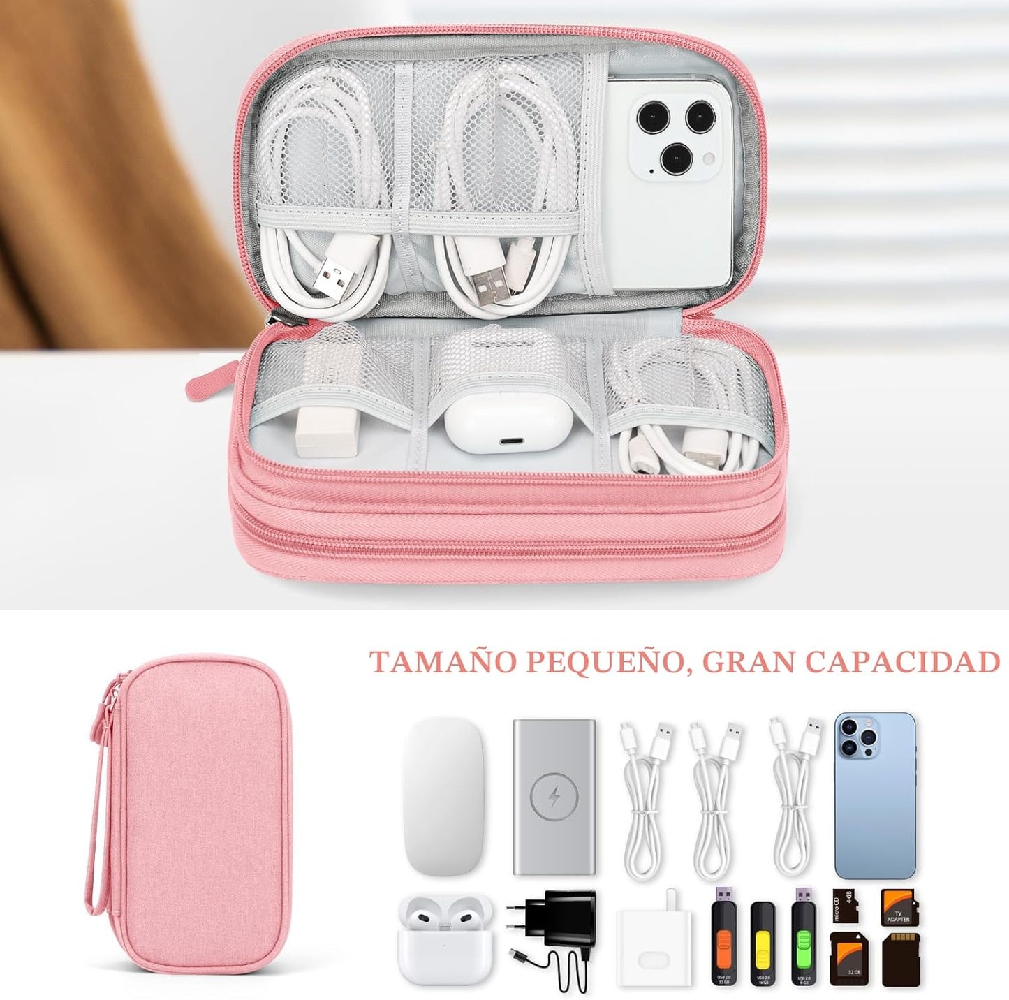 FYY Organizador electrónico, organizador de cables de viaje, bolsa...