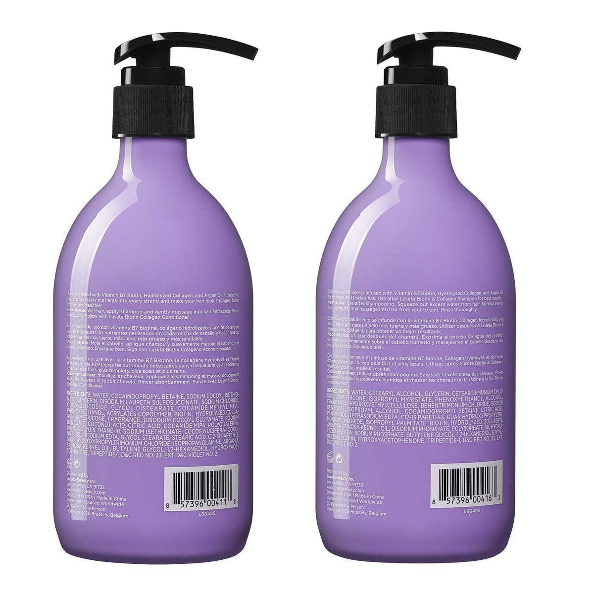 Champú y acondicionador de biotina para adelgazar el cabello para m...