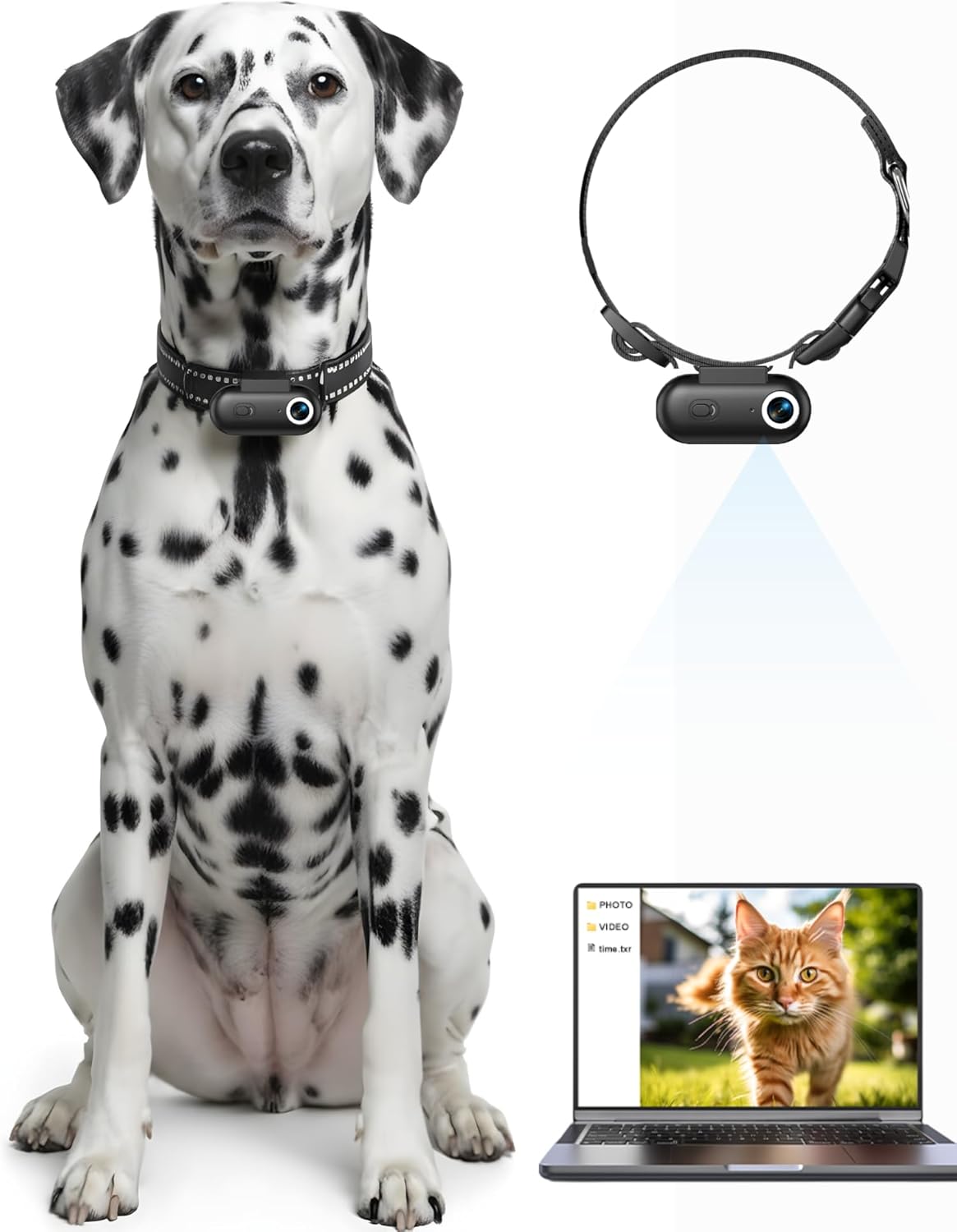 ZoomaraKam Collar de cámara para perros y gatos, grabación de video...