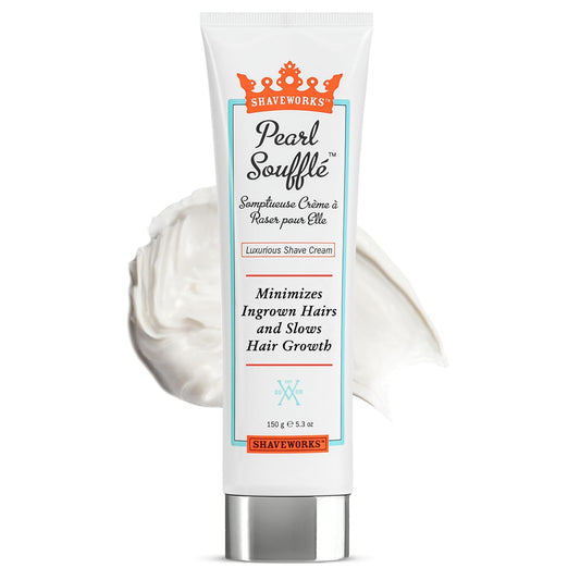 Shaveworks Pearl Soufflé Crema de afeitar para mujeres, loción de a...
