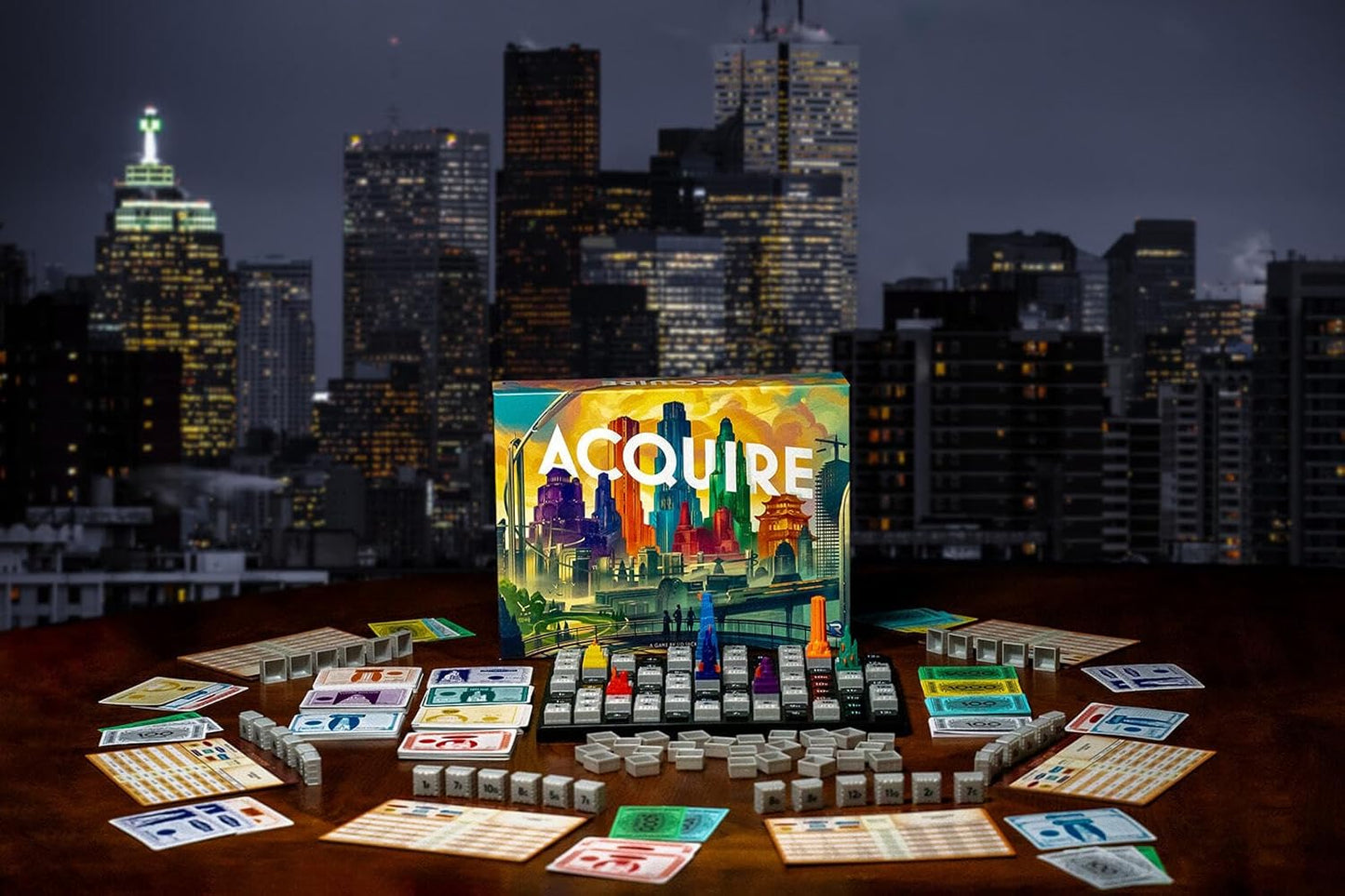 Renegade Game Studios | Juego de Mesa de Estrategia Acquire para 2-6 Jugadores, Edades 12+ con 2 Modos de Juego
