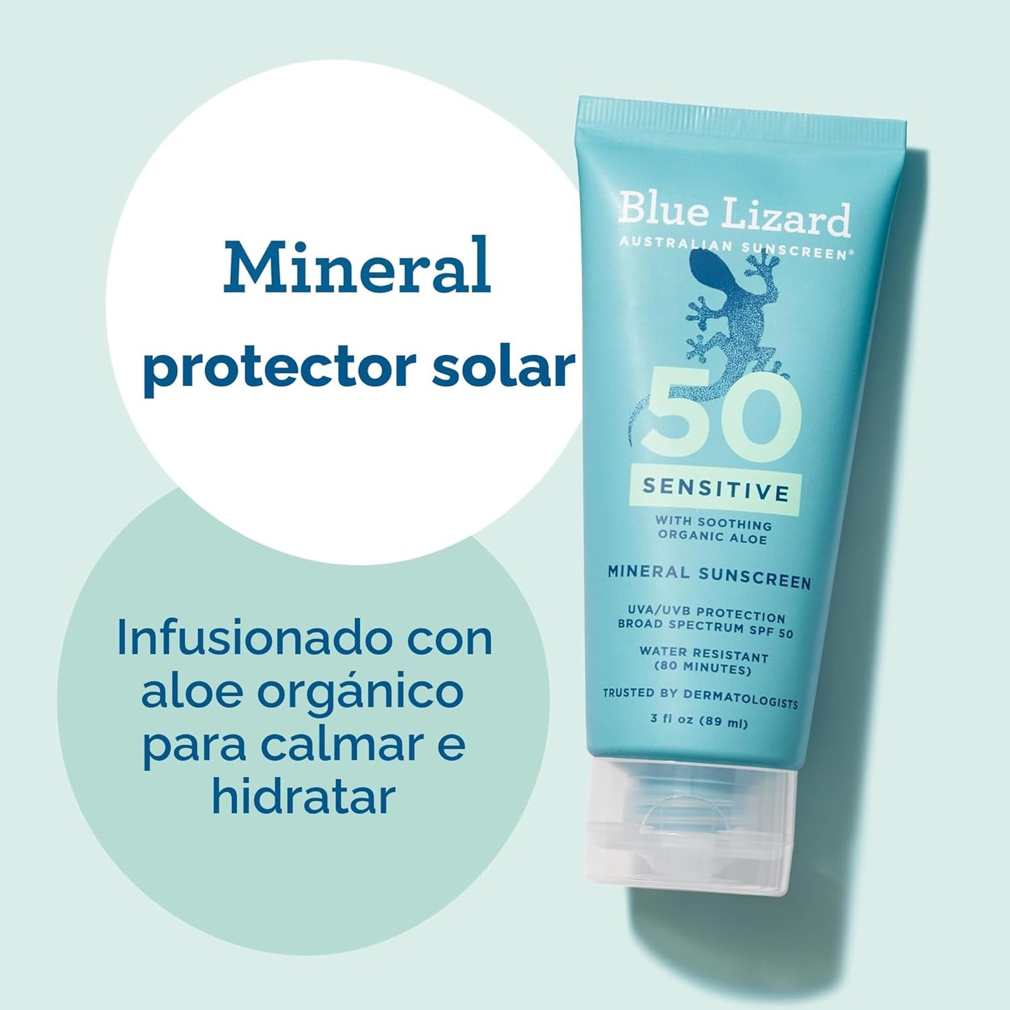 Blue Lizard - Protector solar mineral SENSIBLE con óxido de zinc, S...