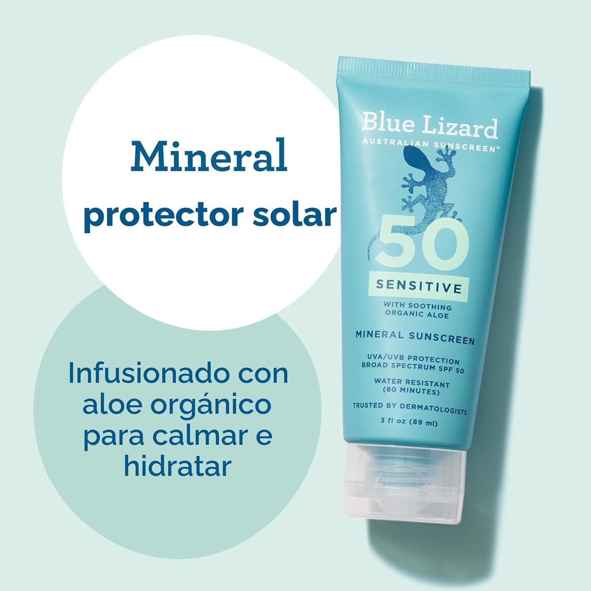Blue Lizard - Protector solar mineral SENSIBLE con óxido de zinc, S...