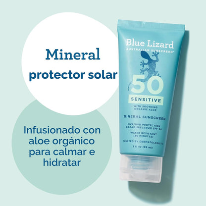 Blue Lizard - Protector solar mineral SENSIBLE con óxido de zinc, S...
