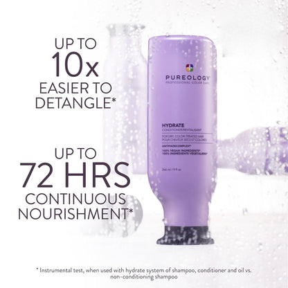 Pureology Hydrate Conditioner - For Dry or Color Treated Hair, Nour...