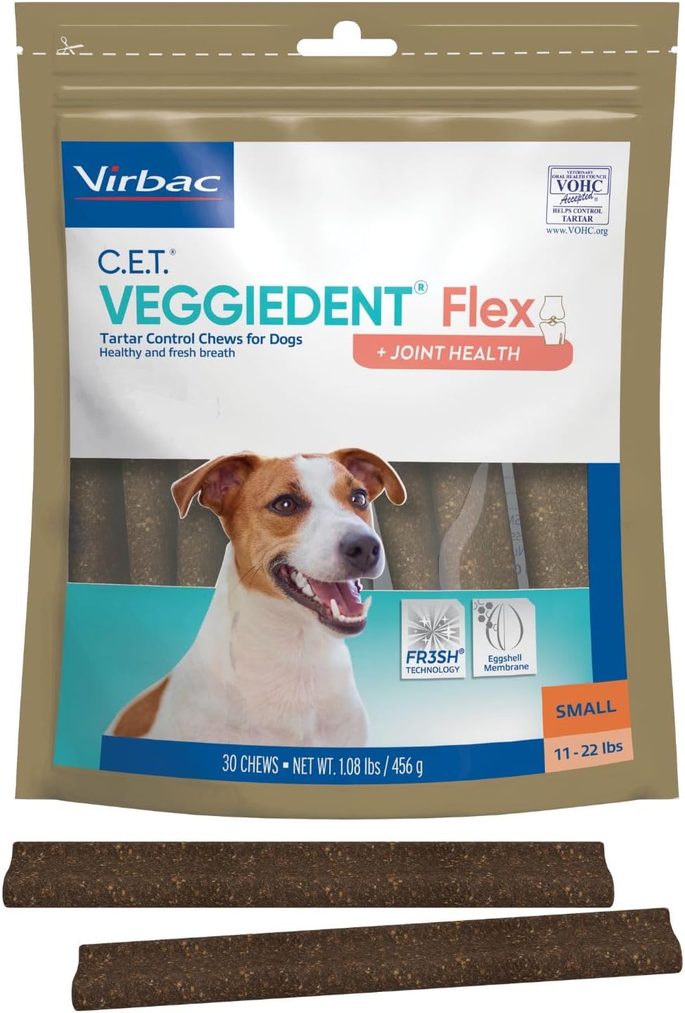 Virbac C.E.T. VEGGIEDENT - Masticables flexibles para control de sa...