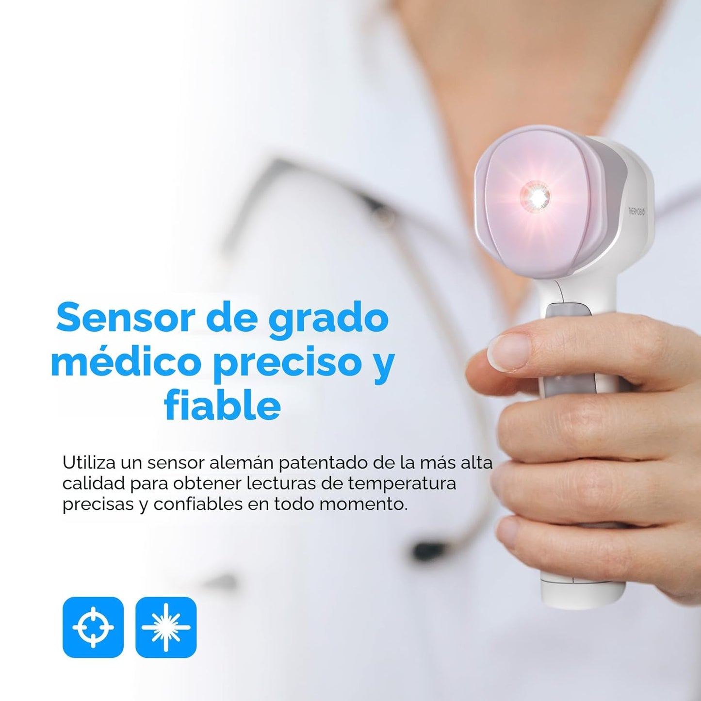 Termómetro de frente infrarrojo sin contacto de grado médico FSA-HS...