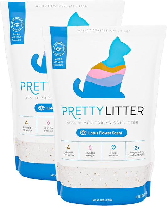 PrettyLitter Arena para gatos con monitoreo de salud (flor de loto,...