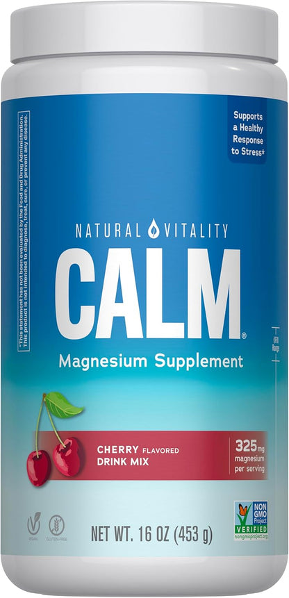 Natural Vitality Calm Magnesium - Polvo de 16 onzas | Mezcla de beb...