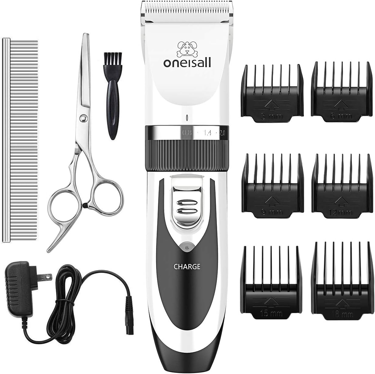 ONEISALL - Cortadora para pelo eléctrico silencioso para perros y g...