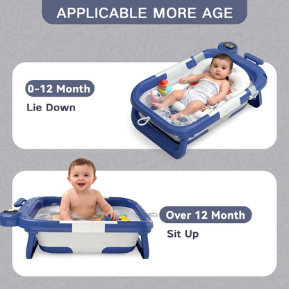 Bañera plegable para recién nacidos a niños pequeños (0-24 meses),...