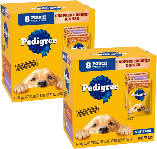 PEDIGREE Cena molida picada Comida para perros con carne suave y hú...