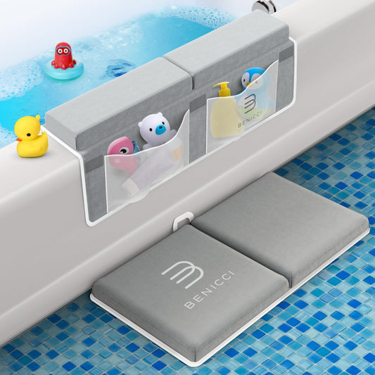 Benicci Cómoda almohadilla de baño para rodillas y codos para bebés...