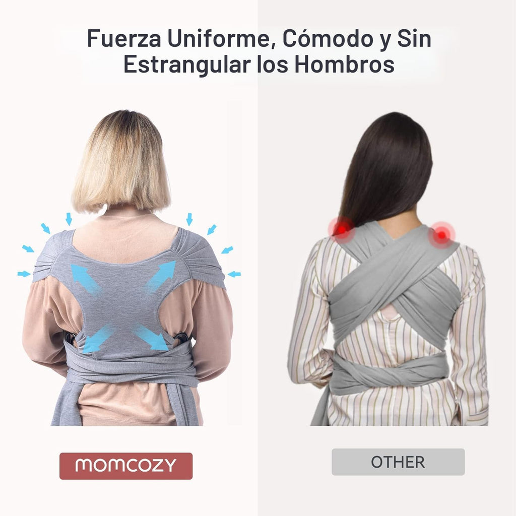 Momcozy Portabebés Envolvente, Eslinga Portabebés Fácil de Usar, Es...