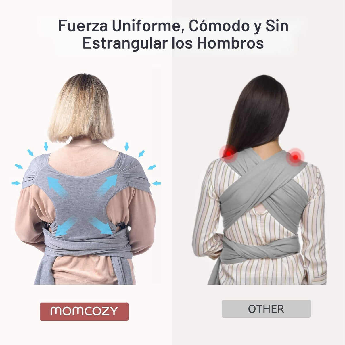 Momcozy Portabebés Envolvente, Eslinga Portabebés Fácil de Usar, Es...