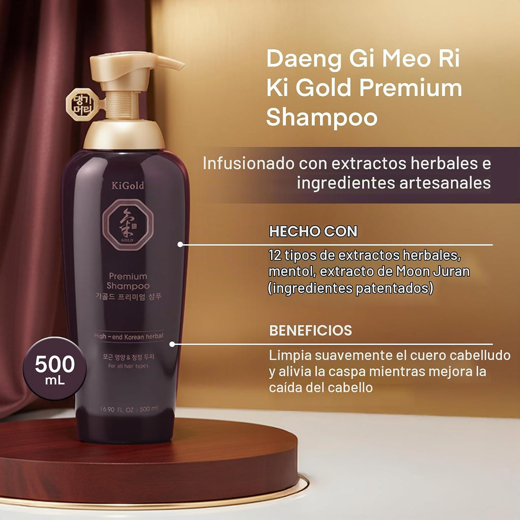 Champú de calidad prémium Doori Daeng Gi Meo Ri Ki para la caída de...