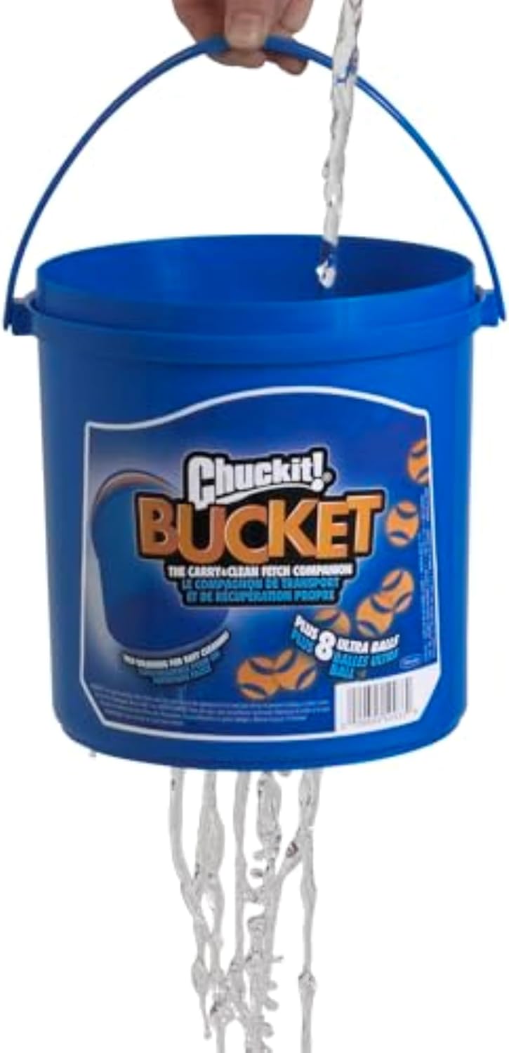 Chuckit! Juguetes de pelota ultra para perros con cubo de limpieza...