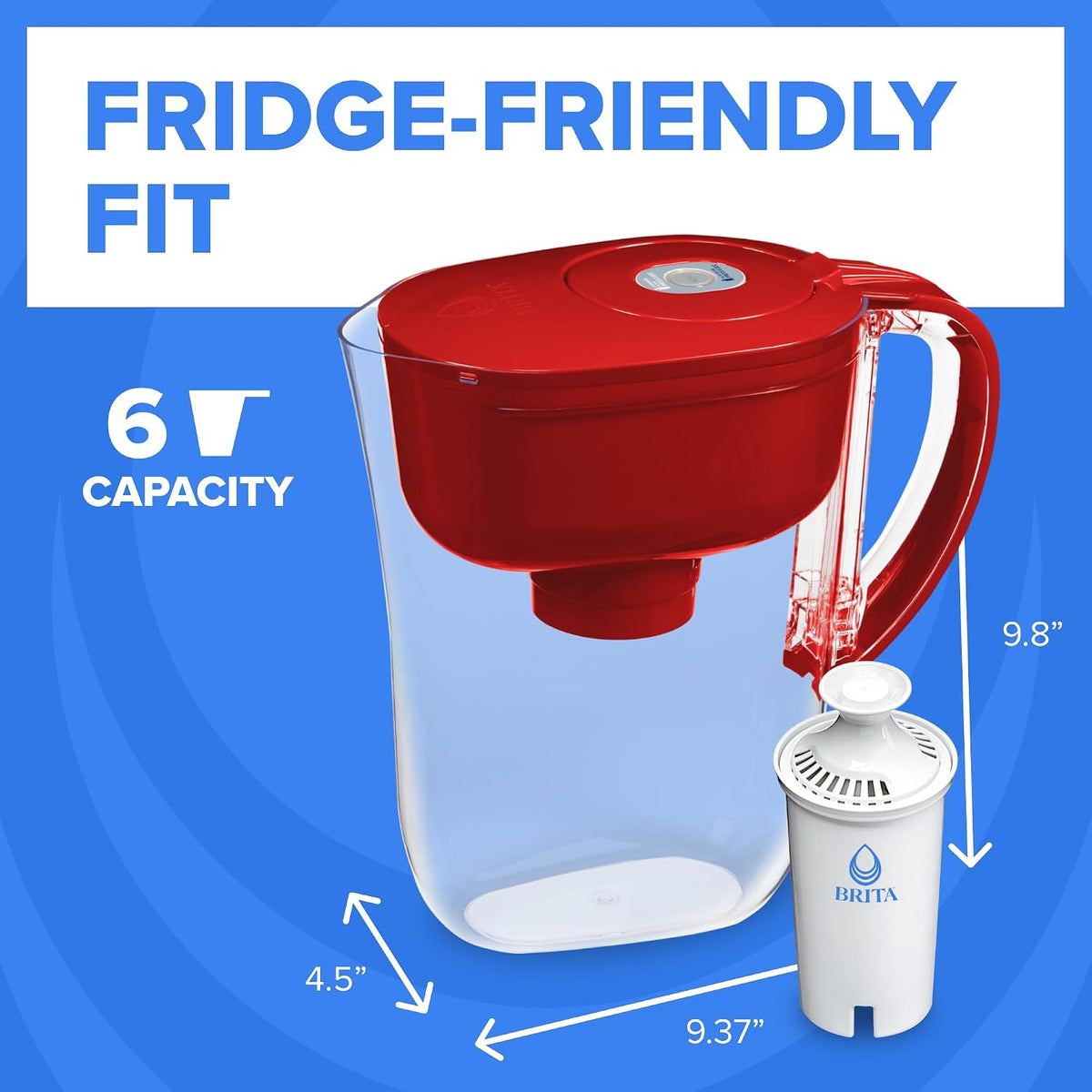 Brita Metro - Jarra de filtro de agua con indicador de cambio Smart...