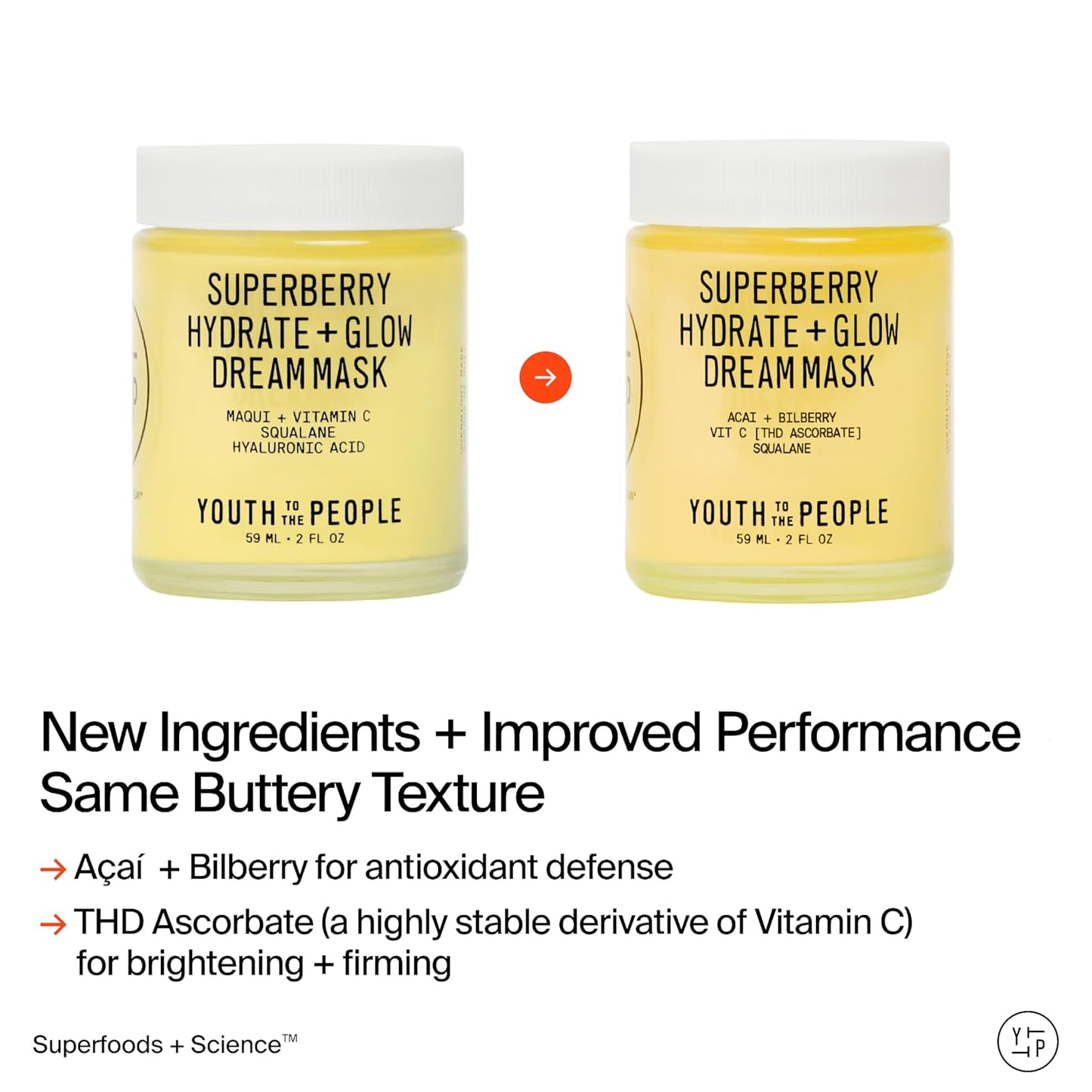 Youth To The People Superberry Hydrate + Glow Dream Mask - Hyaluron...