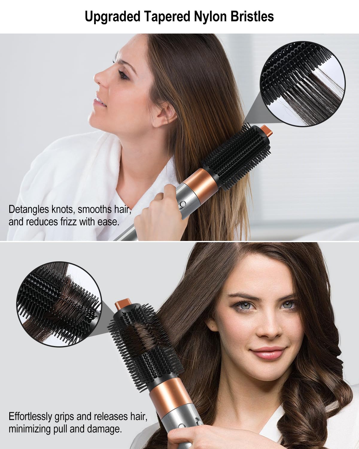 Accesorio de cepillo voluminizador redondo mejorado compatible con...