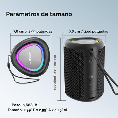 Altavoz Bluetooth portátil Esenciales para vacaciones en la playa:...