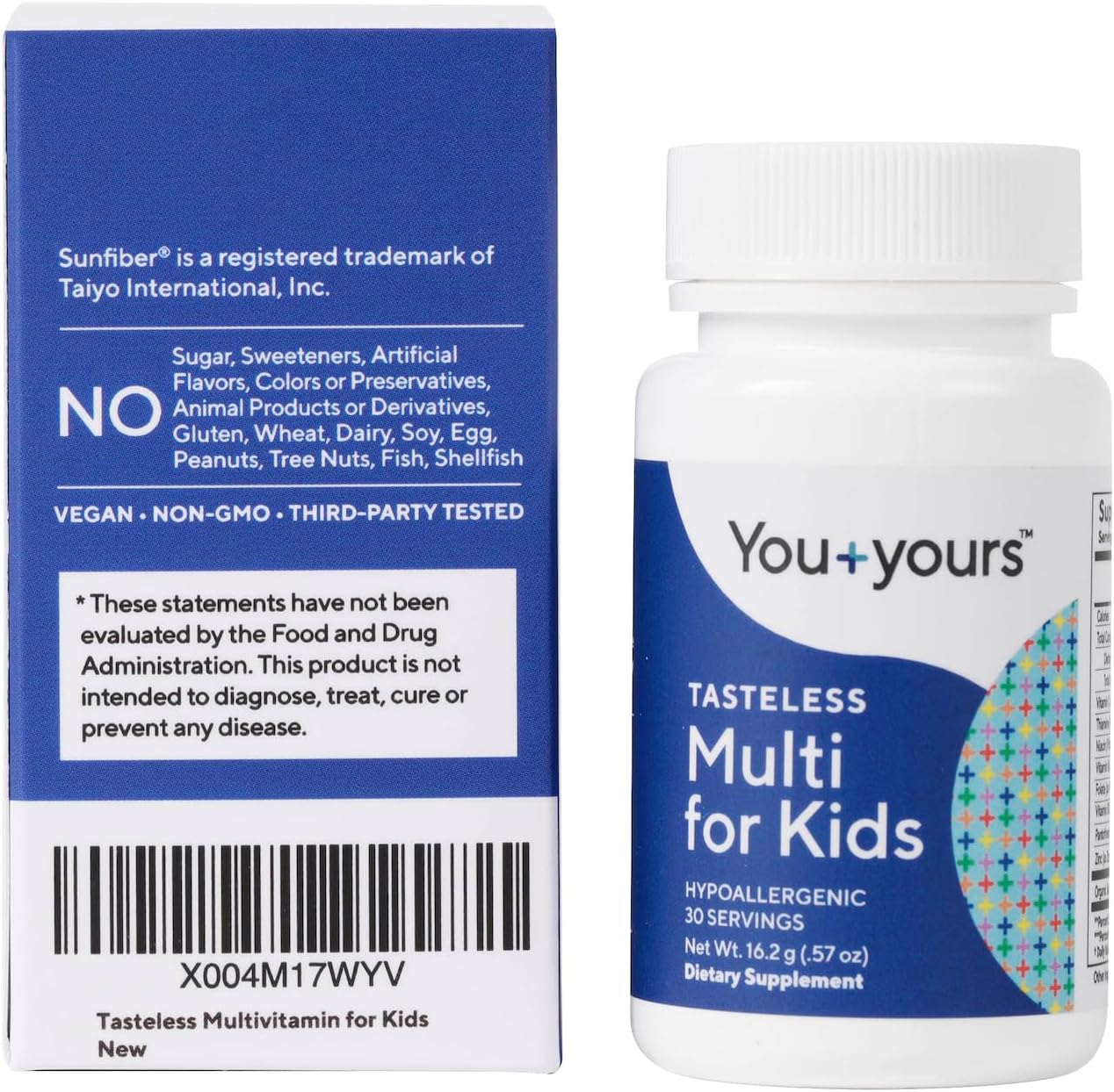 You+yours Polvo multivitamínico insípido para niños y niños pequeño...