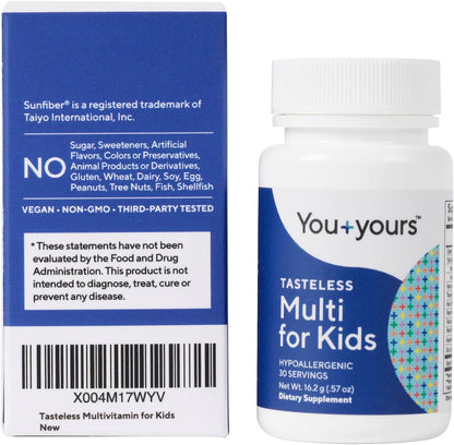 You+yours Polvo multivitamínico insípido para niños y niños pequeño...
