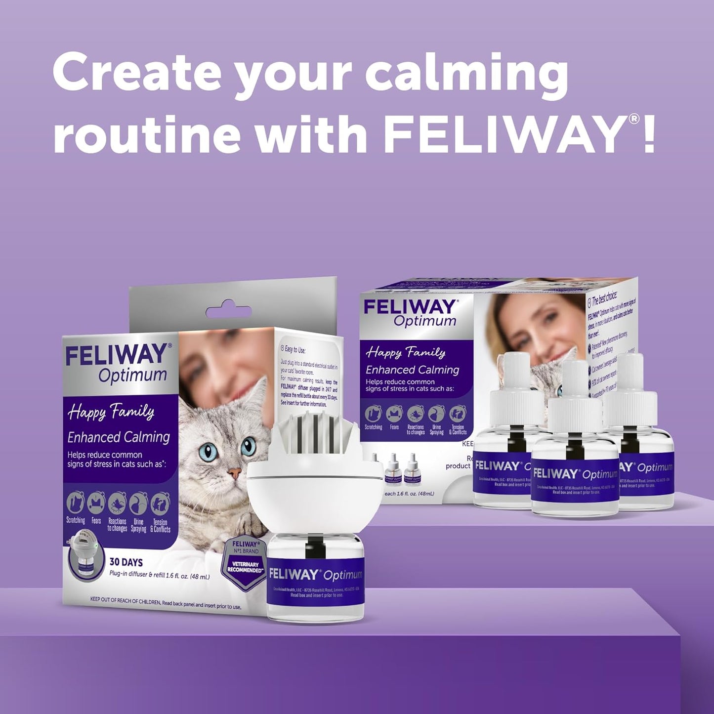 FELIWAY Optimum - Kit difusor calmante para gatos \u2013 Soporte av...