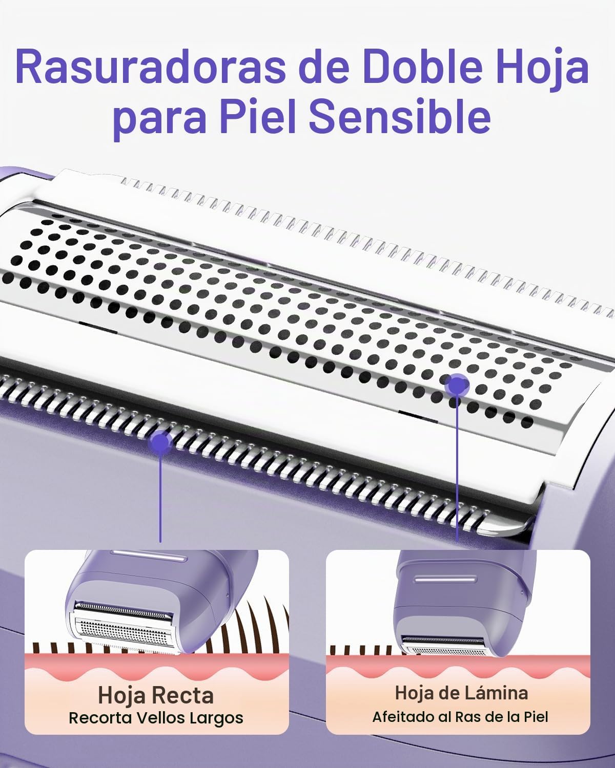 UNIMIKO Afeitadora eléctrica para mujer, impermeable, mini maquinil...