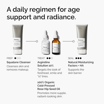The Ordinary Solución Argireline 10%, suero bueno para reducir la apariencia de líneas finas, 1 onza líquida