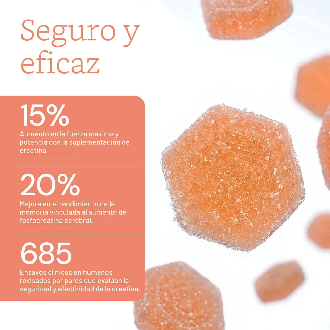 Create Gomitas de Monohidrato de Creatina para Hombres y Mujeres, M...