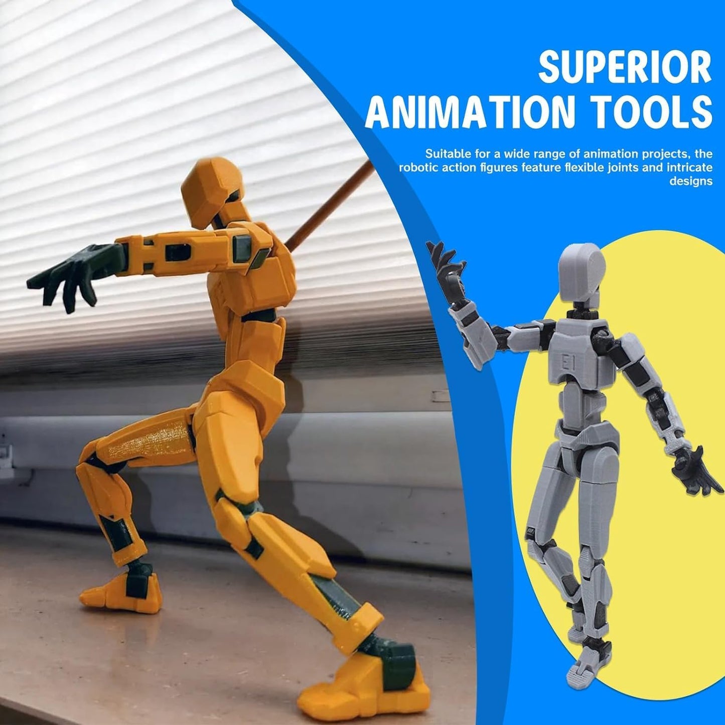 MerryXD T13 Figura de acción 3D, muñeco de ensamblaje completado No...