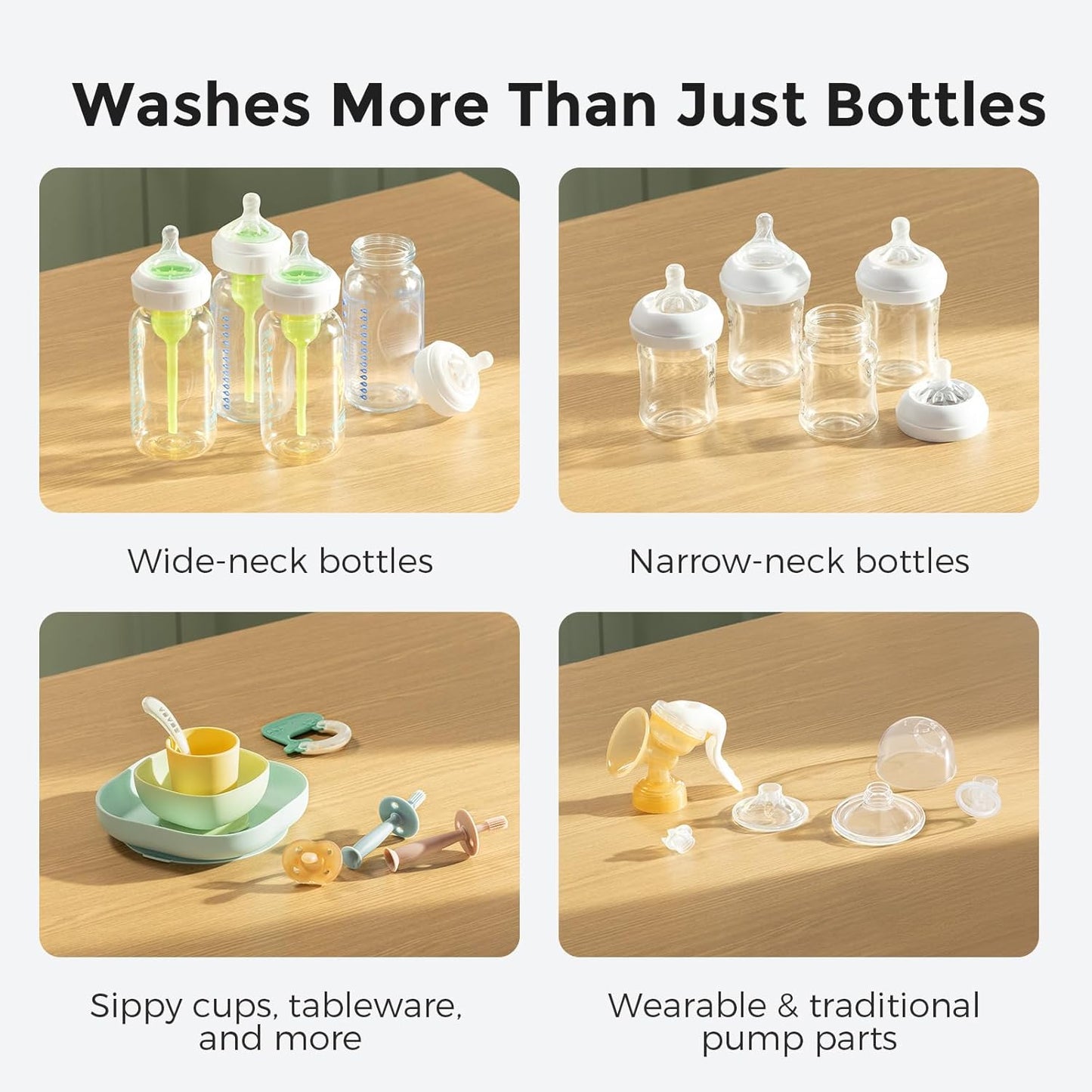 Momcozy KleanPal Pro - Lavadora, esterilizador y secadora de biberones, máquina de limpieza todo en uno para biberones, piezas de bomba y artículos esenciales para bebés, ahorro de tiempo y cuidado