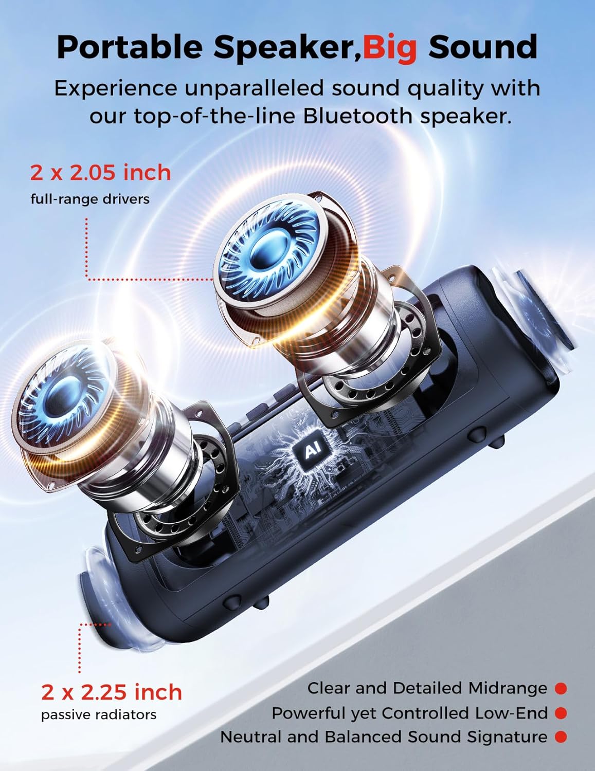 BolaButty Altavoz Bluetooth con sonido HD, inalámbrico portátil, IP...