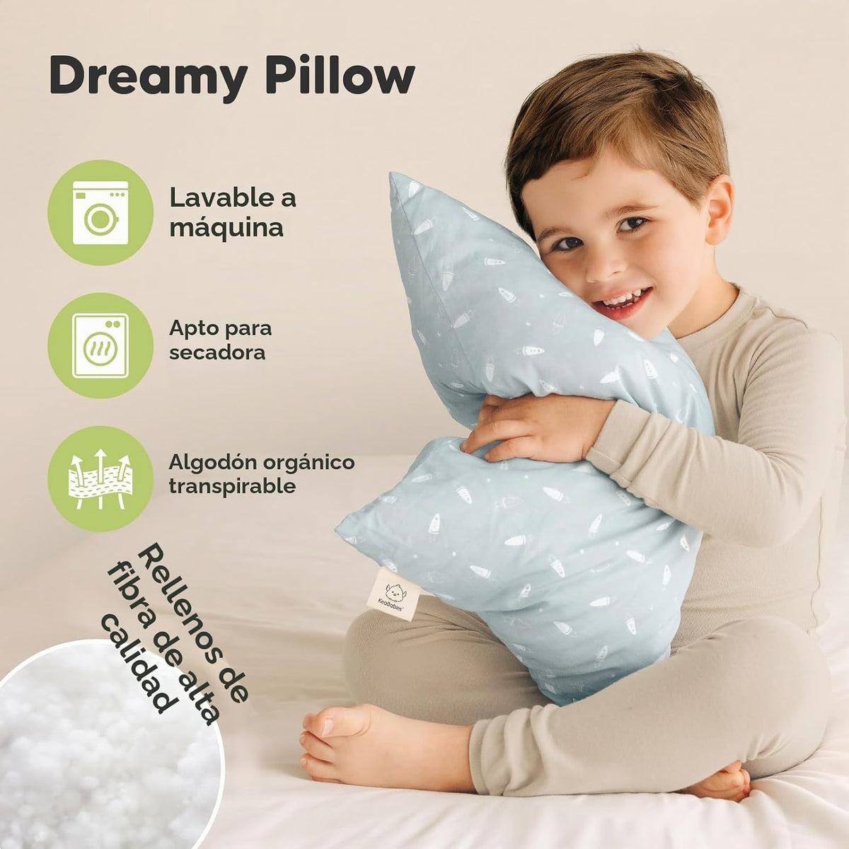 Paquete de 2 almohadas para niños de 2 años a 5,13 x 18 pulgadas (n...