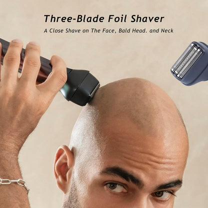 Cortadora de barba para hombres, juego de afeitadoras eléctricas y...