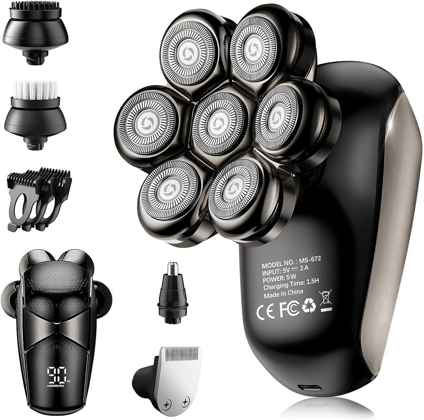 SHPAVVER ETHUP Afeitadoras de cabeza para hombres calvos: maquinill...