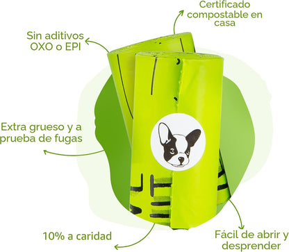 Bolsas compostables para excremento de perro 100% certificadas para...
