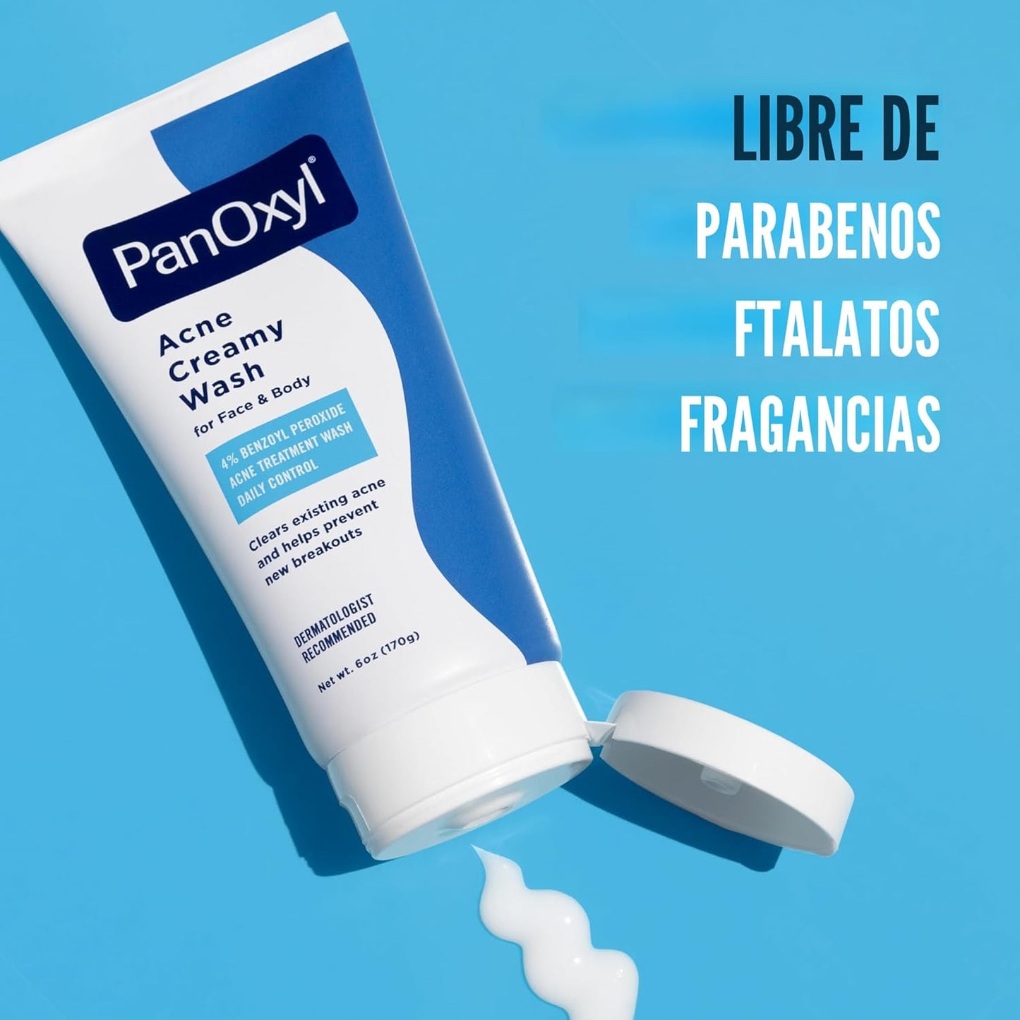 PanOxyl Crema Lavante Hidratante Antimicrobiana para el Acné, 4% Pe...