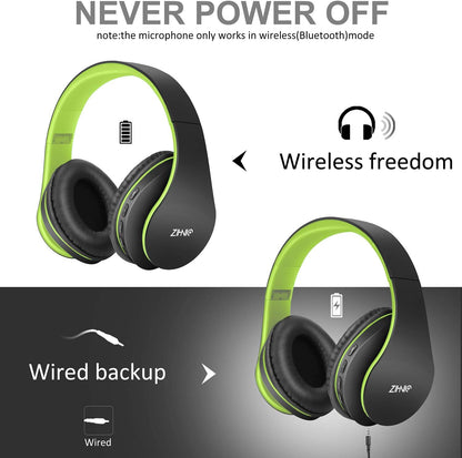 ZIHNIC Auriculares Bluetooth Over-Ear, Auriculares Estéreo Inalámbr...