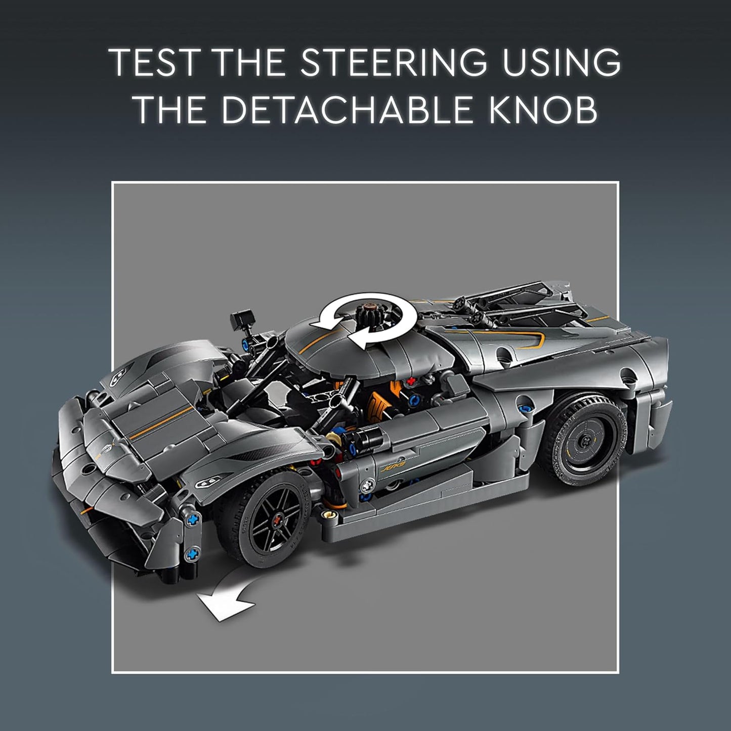 LEGO Technic Koenigsegg Jesko Absolut - Hiperauto gris, juego de construcción de autos deportivos para niños y niñas, carreras de vehículos para niños, kit de modelo para construir, juguete de coche