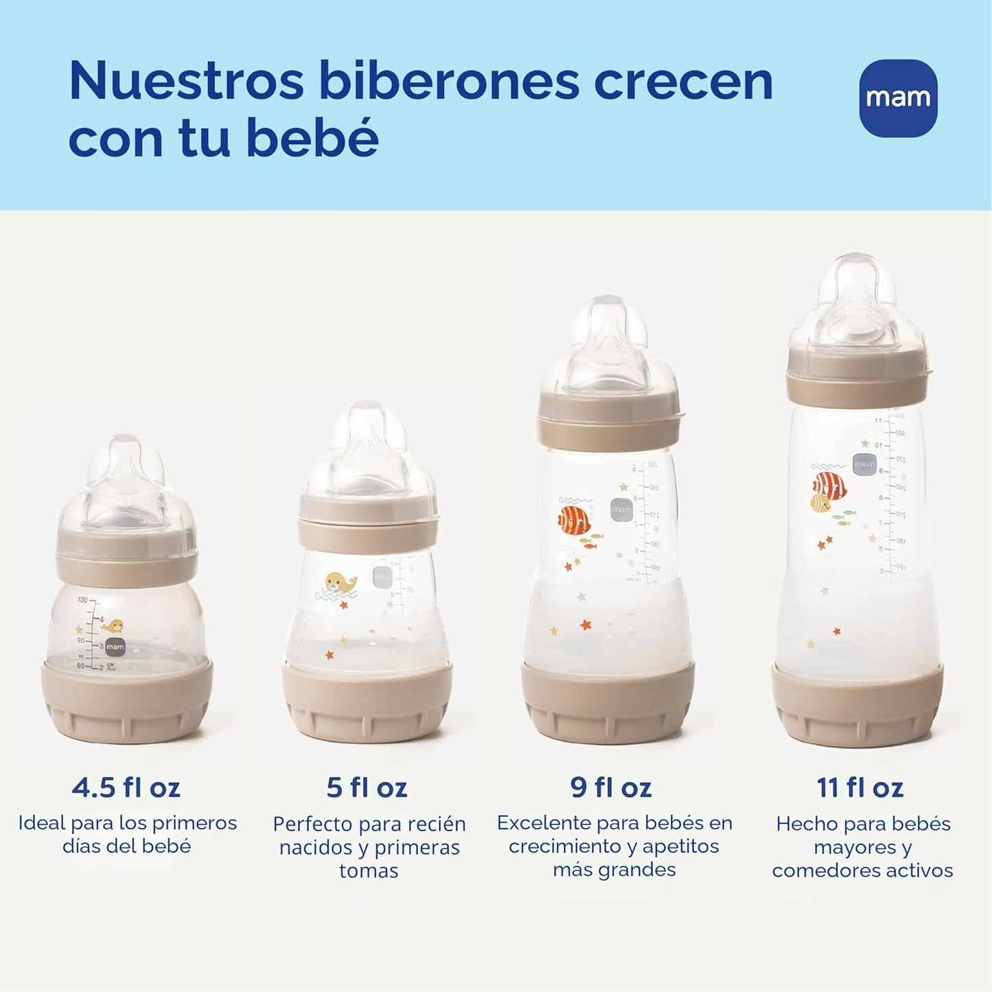 MAM Set de regalo Feed &amp; Soothe con biberón y chupete para niña...