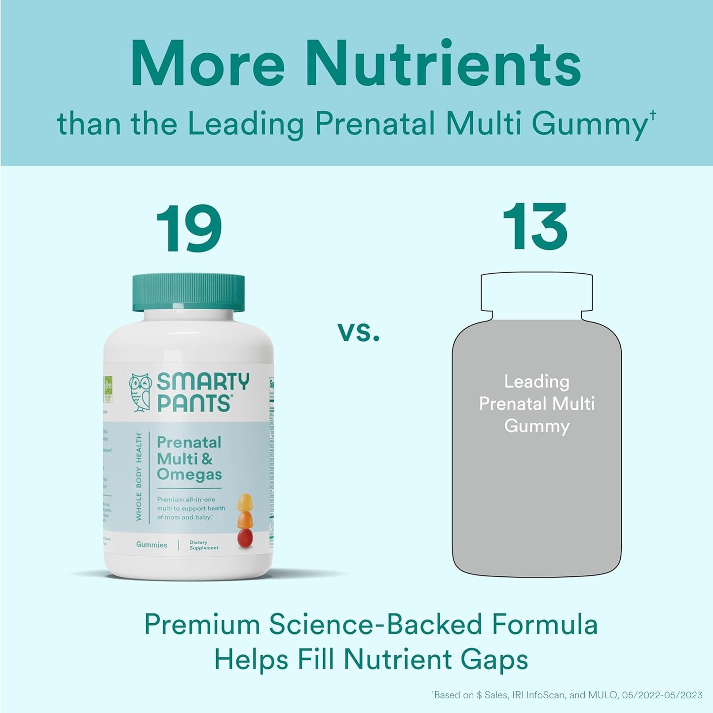 SmartyPants Vitaminas prenatales para mujeres, gomitas multivitamín...